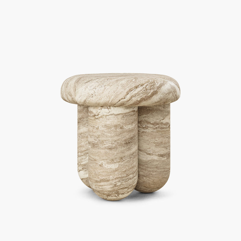 Trio Travertine Side Table