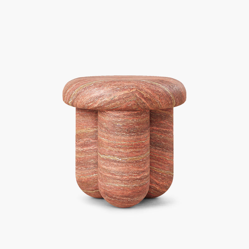 Trio Travertine Side Table