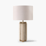 Rosalia Table Lamp - Travertine