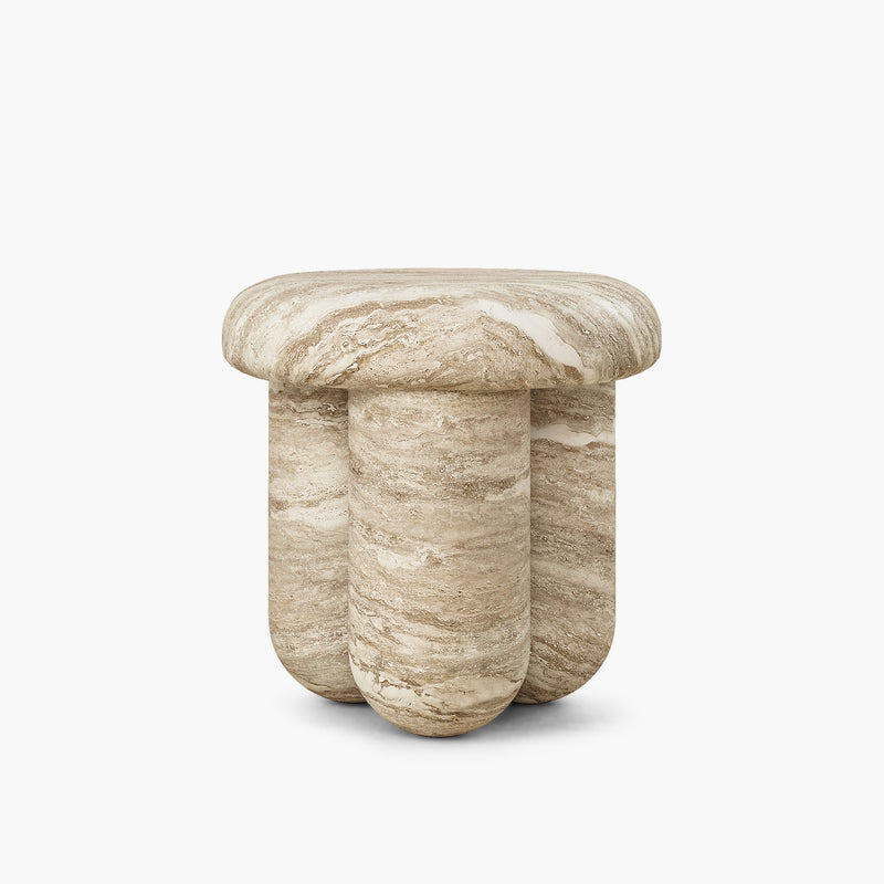 Trio Travertine Side Table
