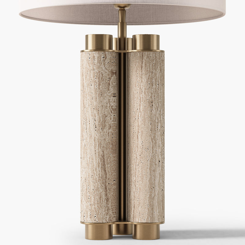 Rosalia Table Lamp - Travertine