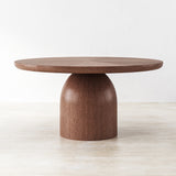 Bullet Round Dining Table - Oak Wood