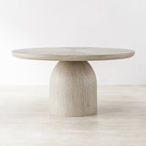 Bullet Round Dining Table - Oak Wood