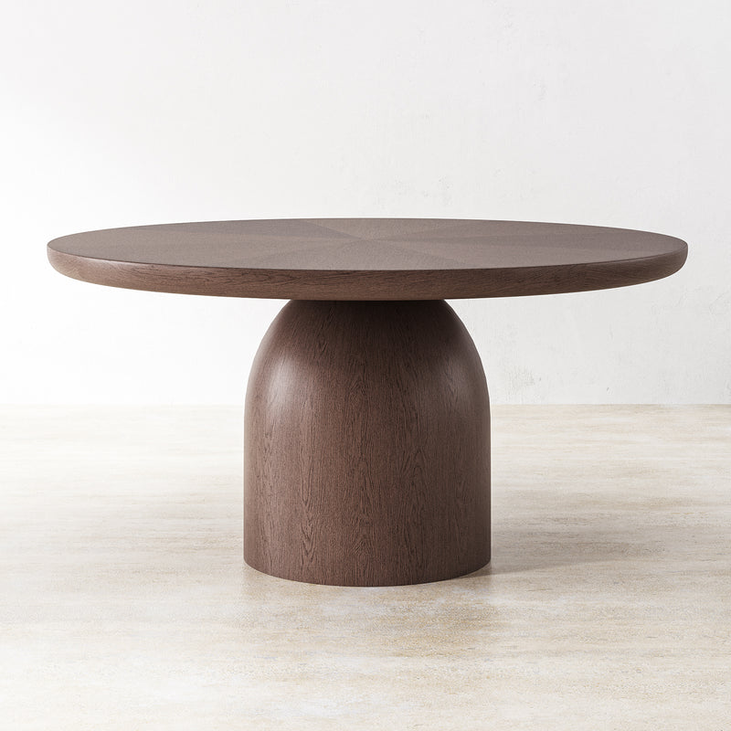 Bullet Round Dining Table - Oak Wood