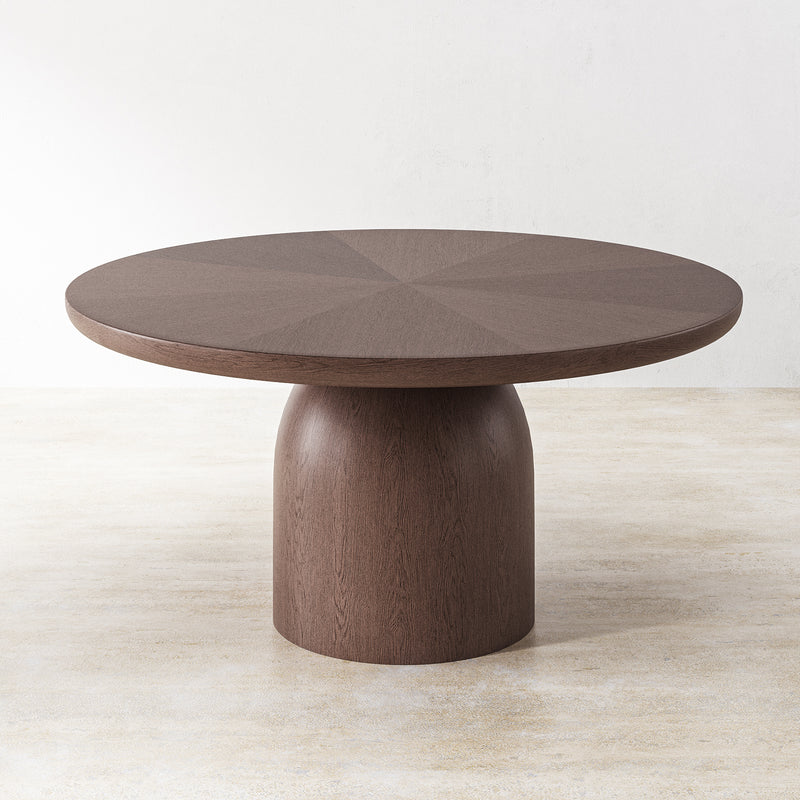 Bullet Round Dining Table - Oak Wood