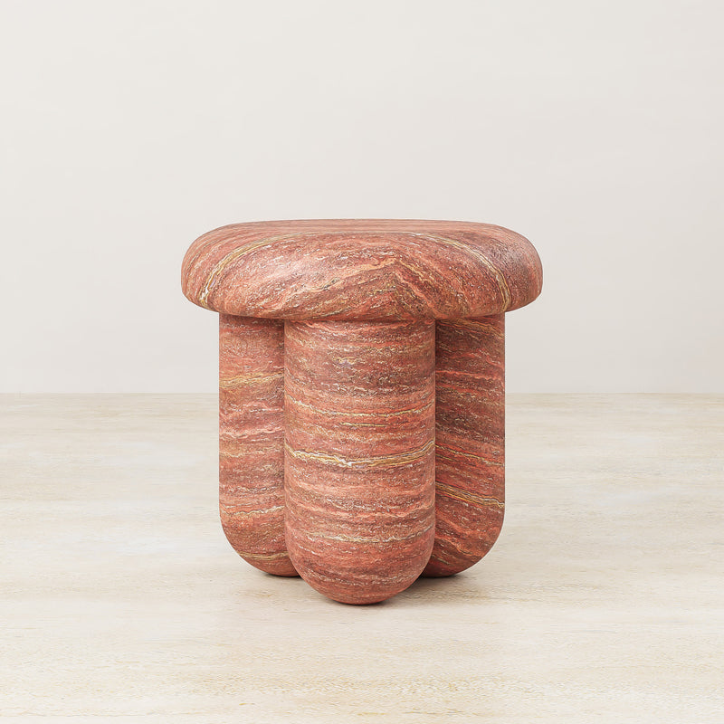 Trio Travertine Side Table