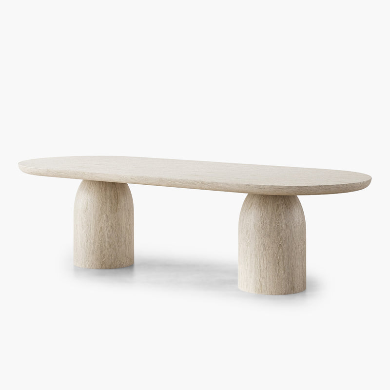 Bullet Rectangle Dining Table - Oak Wood