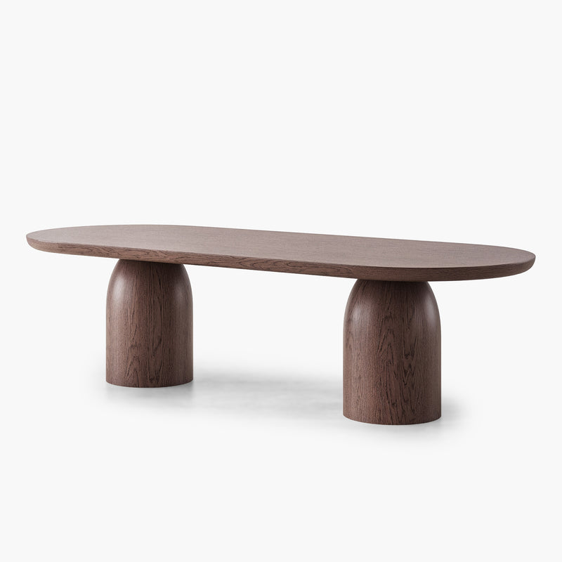 Bullet Rectangle Dining Table - Oak Wood