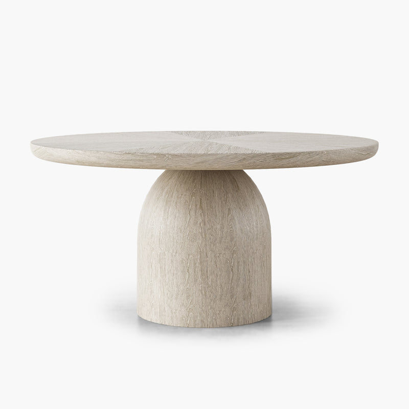 Bullet Round Dining Table - Oak Wood