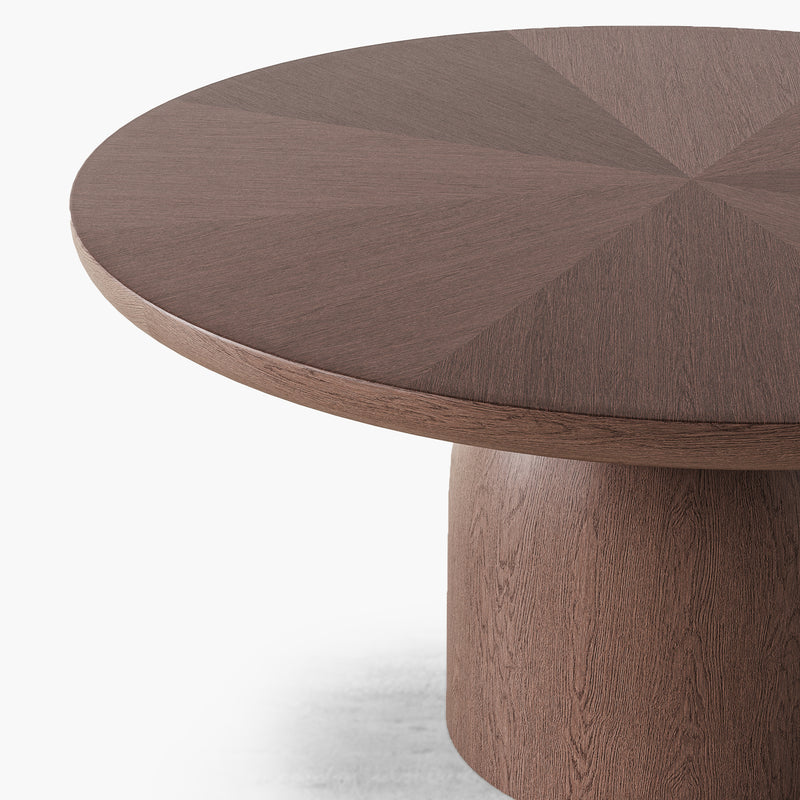 Bullet Round Dining Table - Oak Wood