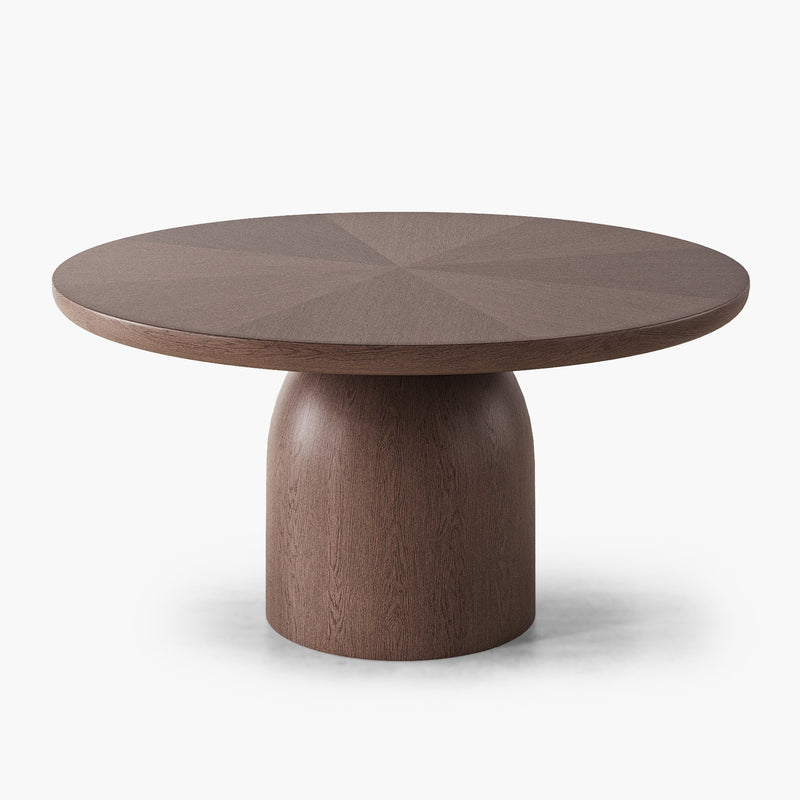 Bullet Round Dining Table - Oak Wood