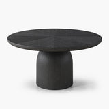 Bullet Round Dining Table - Oak Wood