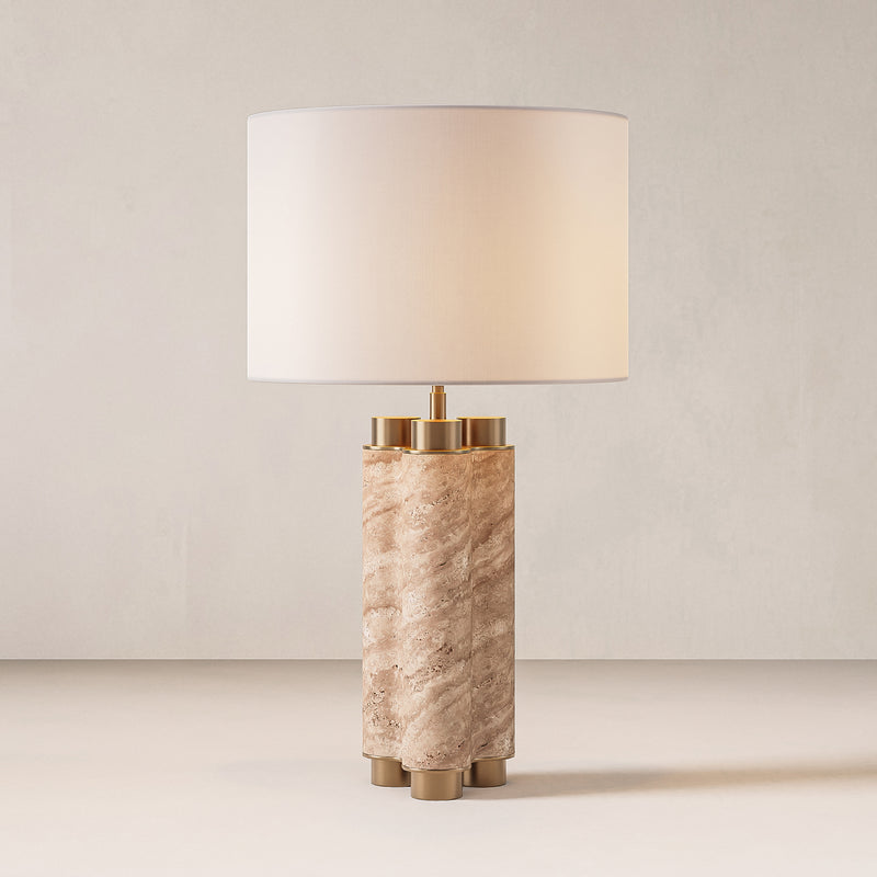 Rosalia Table Lamp - Travertine