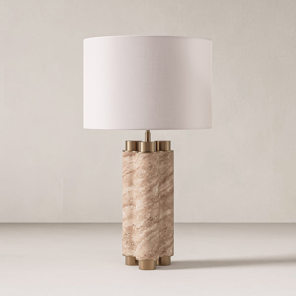 Rosalia Table Lamp - Travertine