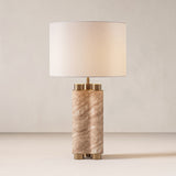 Rosalia Table Lamp - Travertine