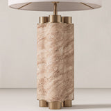 Rosalia Table Lamp - Travertine