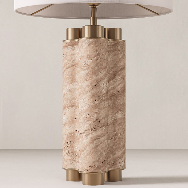 Rosalia Table Lamp - Travertine